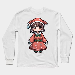 Cute Christmas Anime Girl Long Sleeve T-Shirt